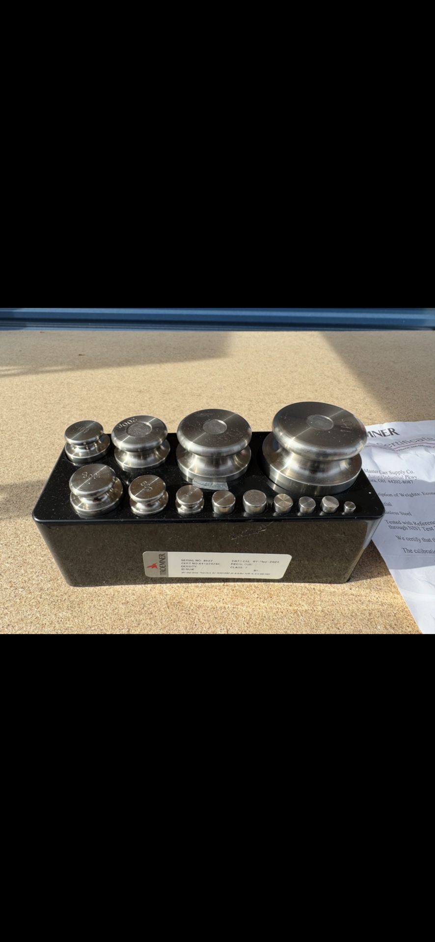 Troemner Ohaus, TS-036, 500 to 1g 500g Scale Weight Set