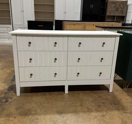 Homfa 6 Drawer Double White Dresser