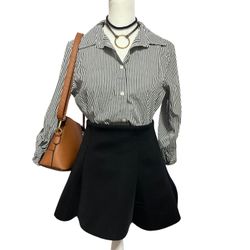 Women’s Striped Button Top