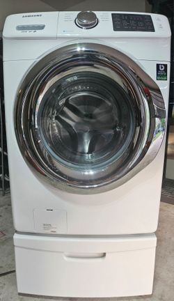 SAMSUNG FRONT LOAD WASHER WITH PEDESTAL(WHITE)