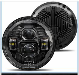 HWSTAR Pair of 7-inch Round LED Headlights - 1000% Brighter, Anti-Glare - Compatible with Jeep Wrang