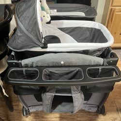 Pamo Babe Playard Portable Playard Foldable Playpen for Baby and Toddler Portable Crib Mattress Diaper Changer for Newborn New In Box 