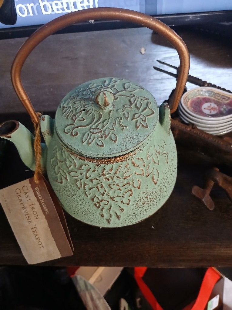 Cast Iron Tea Pot New
