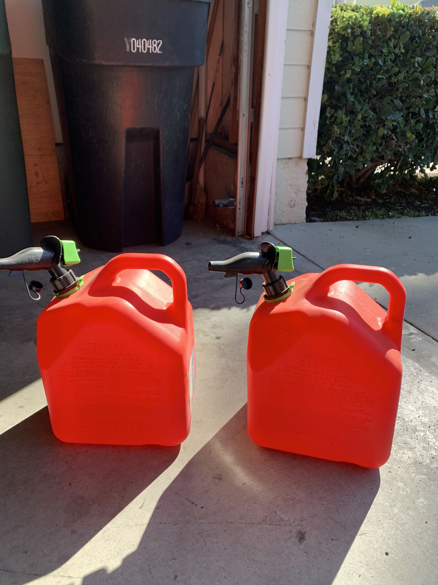 2 Five Gallon Gas Cans - used only once