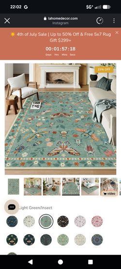 Viral Bug Rug, Barely Used