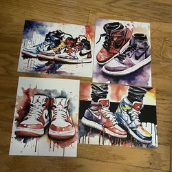 Hypebeast Jordon Sneaker 8x10 Unframed Photos New Set Of 12