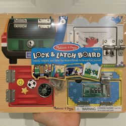 Melissa & Doug Lock and Latch Board Wooden Educational Play Set Ages 3+- SEALED. Condition is brand new factory sealed! Ships out ASAP!  