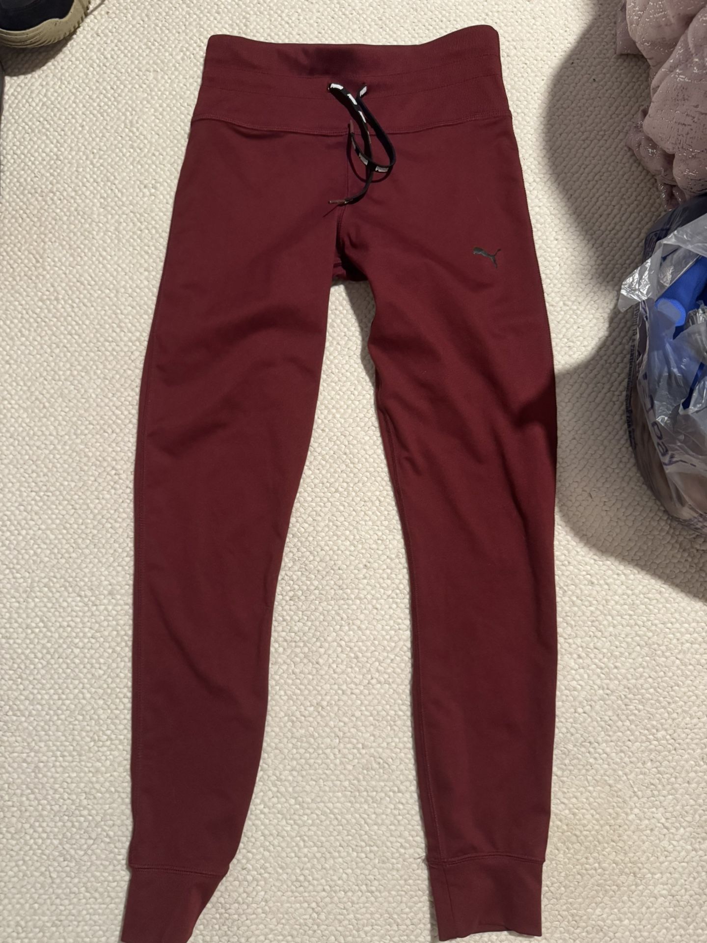 Womens Small Puma Maroon Joggers