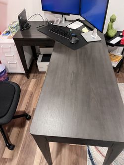 Crate And Barrel L shaped Office Desk