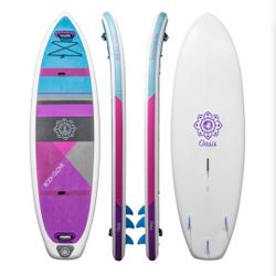 Inflatable Paddle Board / SUP - Body Glove Oasis Yoga Fitness - Purple/White