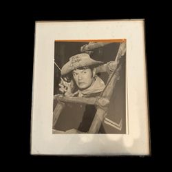 Troop Agarn Larry Storch  autographed real nice team 8x10 BW Framed 