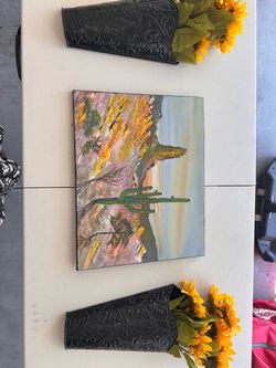 Desert canvas and sunflowers