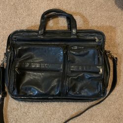 Black Leather Laptop Case 