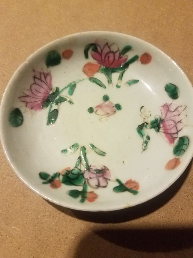Old asian plate