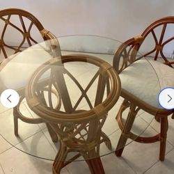 Bamboo Bistro Table And Chairs 