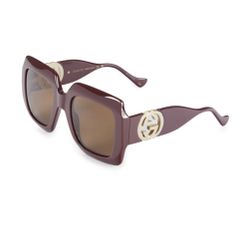 New 54 Mm Gucci Square Sunglasses 