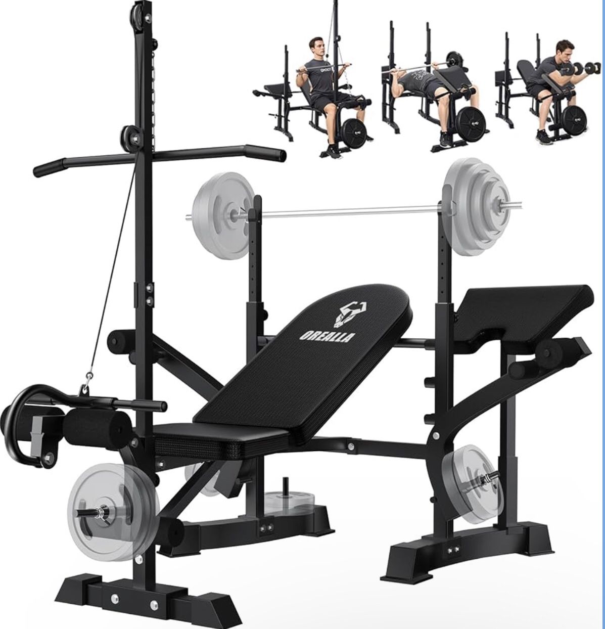 Adjustable Weight Bench - 8 in 1 Multi-Function Bench Press Set 