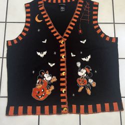 Her Universe Disney Mickey Mouse & Minnie Mouse Pumpkin Sweater Vest
