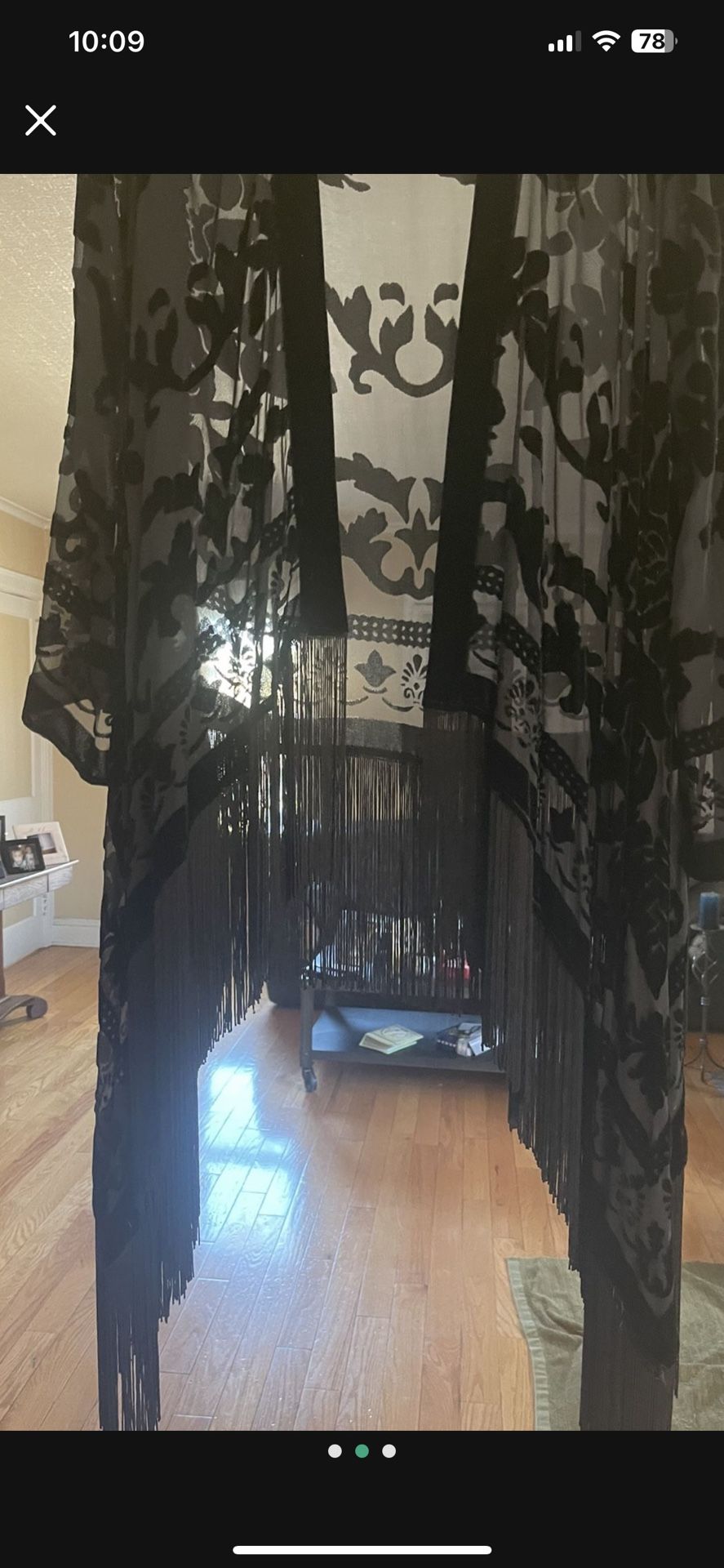 Ladies Sheer Black On Black Dressy Jacket