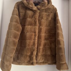 Designer Christian Siriano New York Furry Coat Size Large 