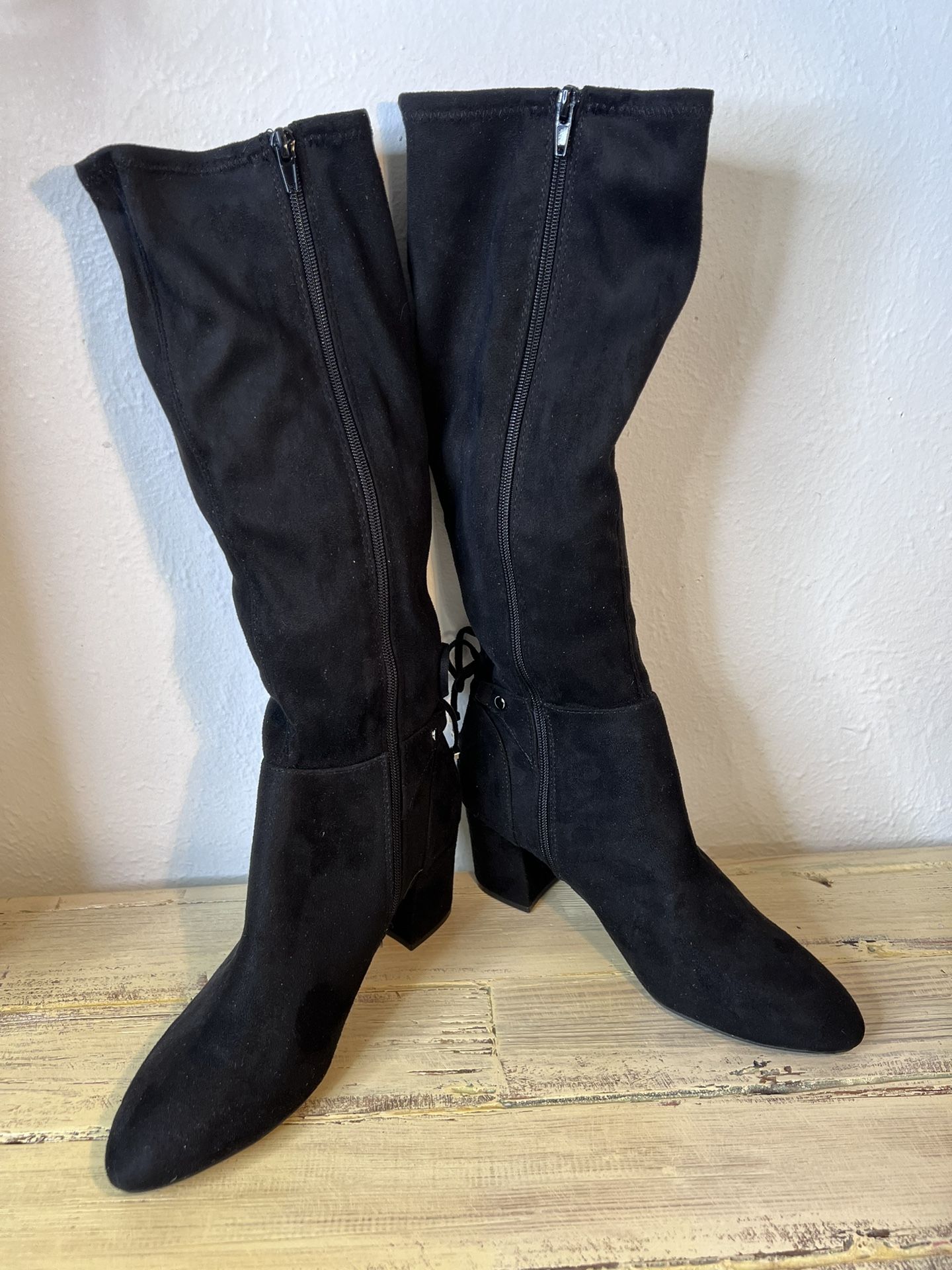 Charter Club Shoes Womwn Jacque Kneehigh Boots Black Size:9