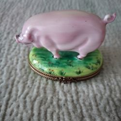 Limoges Porcelain pig