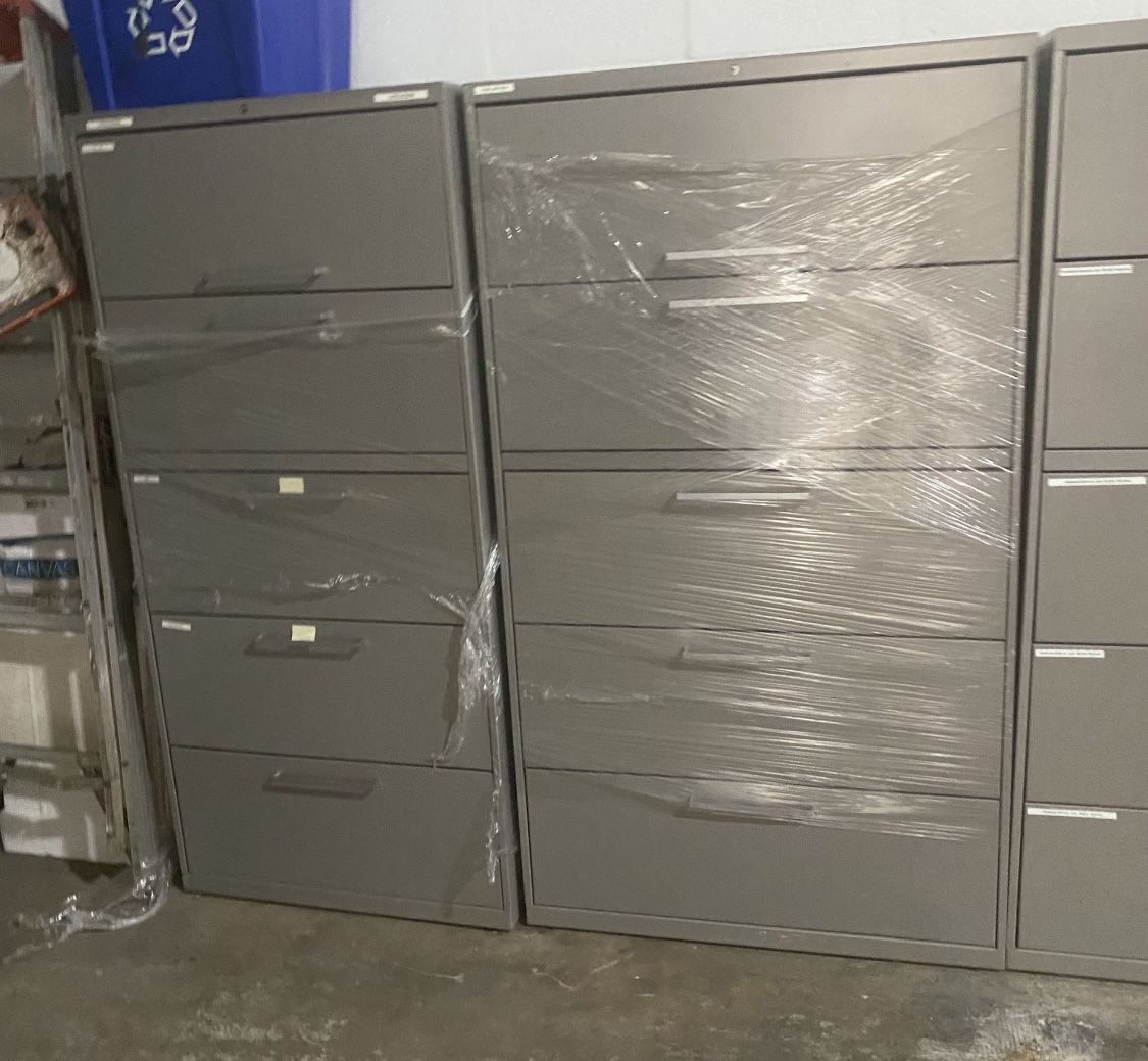 Metal Lateral Filing Cabinets (4)