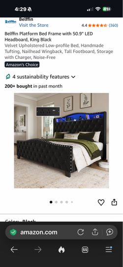 Black LED KING SIZED BED FRAME.