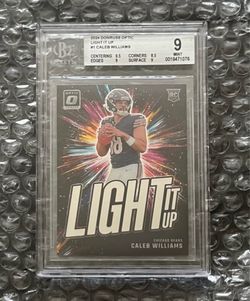 Caleb Williams Rookie Card Beckett Graded Mint 9