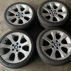 Set of 4 BMW 335i wheels 18” staggered OEM rims Wheels tires 328i 330i 