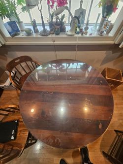 Beautiful Solid Wood Table with Glass top