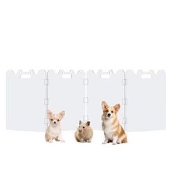 Acrylic Dog Gate for doorways, Clear Free Standing Dog playpen Indoor for Dogs,Guinea Pig,Transparent Foldable Doggy gate for The House, Doorway, Stai
