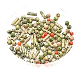 Lot Of Unakite Beads Mixed Lot 253