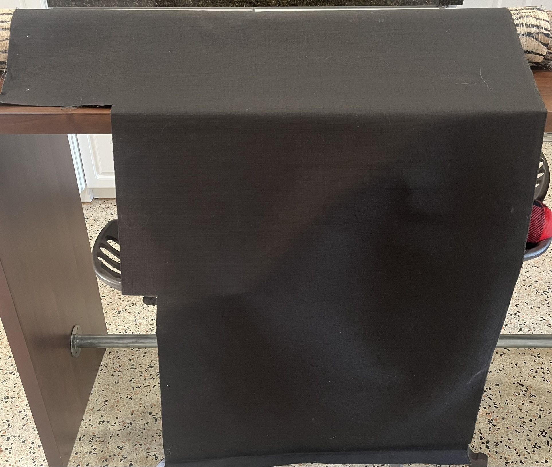 Black Upholstery Fabric Remnant