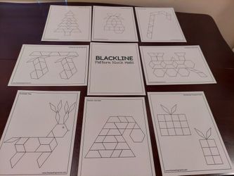 Christmas Themed Blackline Pattern Block Mats