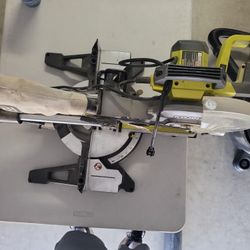 Riobi Sliding Miter Saw. Corded LED Light And Electric Brake