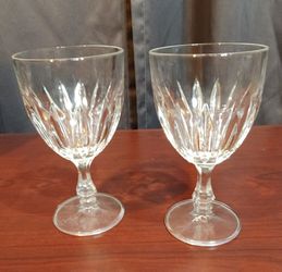 Two vintage water goblets