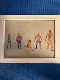 Guardians of the Galaxy Watercolor Framed Art Print