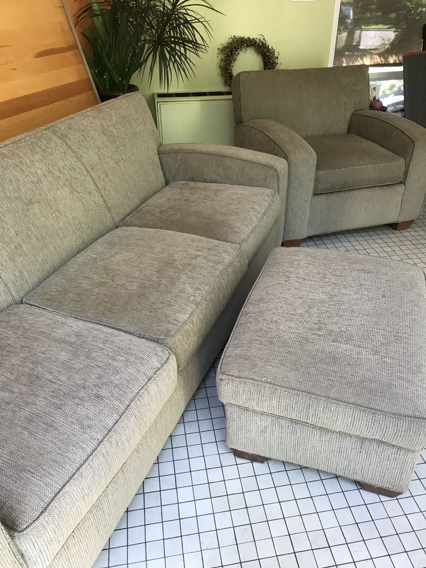 Couch, Chair and Ottoman