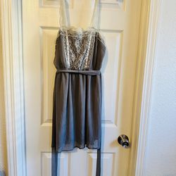 Gray Lace Dress