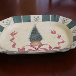 Laurie Gates Holiday Hand Painted Serving Platter