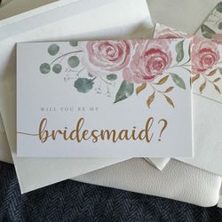 7 Bridesmaids Proposal Cards With Envelopes ( Moving)