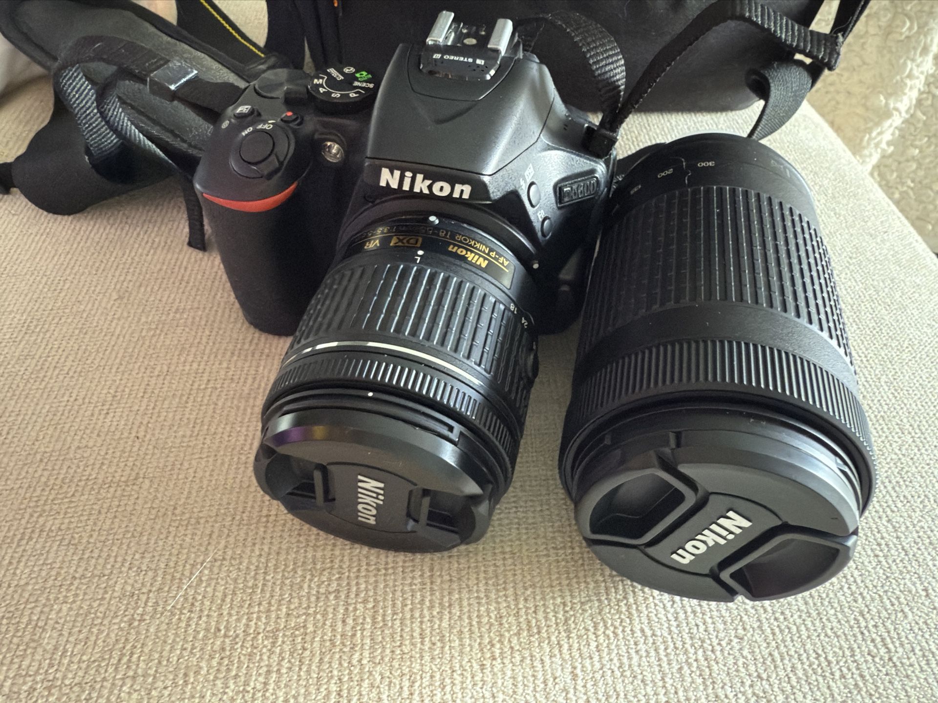 Nikon D5600 DSLR with 1855 mm And 70300 mm Lenses 