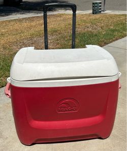 Igloo 38 qt roller cooler red