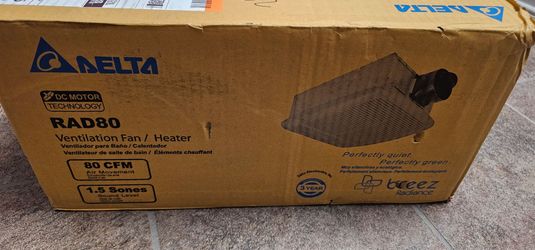 Delta Breez
Radiance Series 80 CFM Ceiling Bathroom Exhaust Fan with Heater