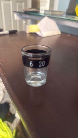 Shot Glass with Black Band and Numbers