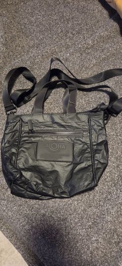 Aloha Collection Black Nylon Tote Bag