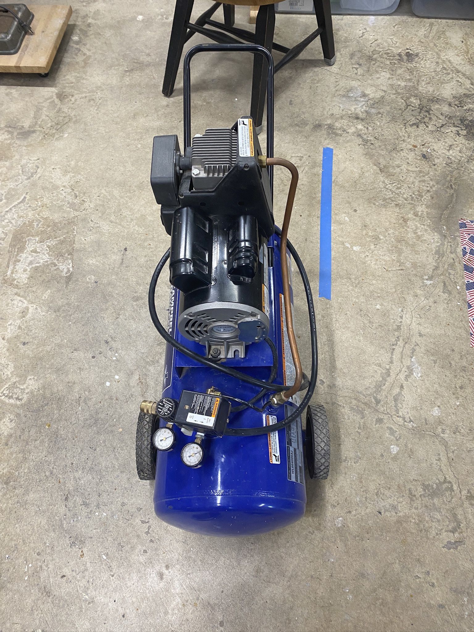 Air Compressor, 4 HP, 13 Gallon, 125 Max PSI