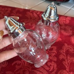 Princess House Heritage Set de 2 Salerito de Cristal ❣️ HERMOSOS❣️ New No Box   Precio Firme 