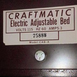 Craftmatic Twin Size adjustable & Vibrating Bed!